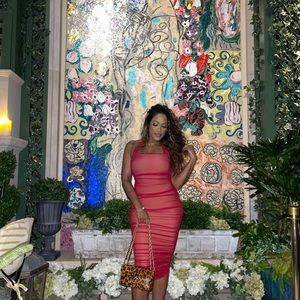 Oh Polly Red Midi Dress